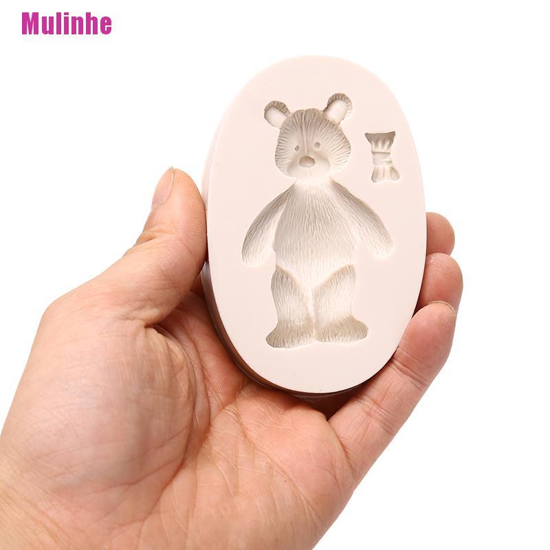 Khuôn silicone tạo hình gấu làm xà phòng/ chocolate