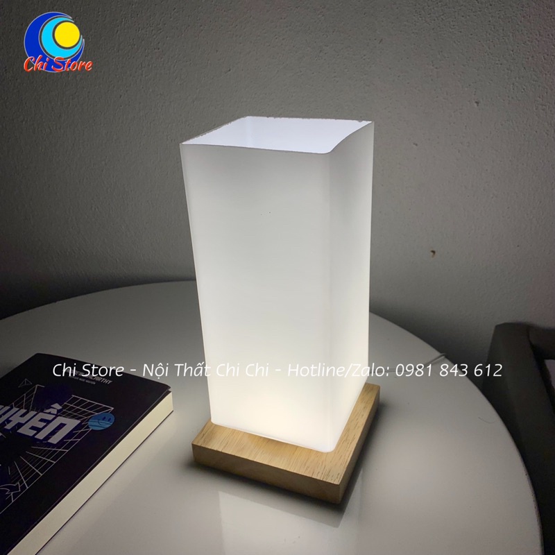 Đèn Ngủ Để Bàn Đế Gỗ Vàng Cao Cấp, Đèn Ngủ Gỗ Để Đầu Giường, Decor Trang Trí Hiện Đại