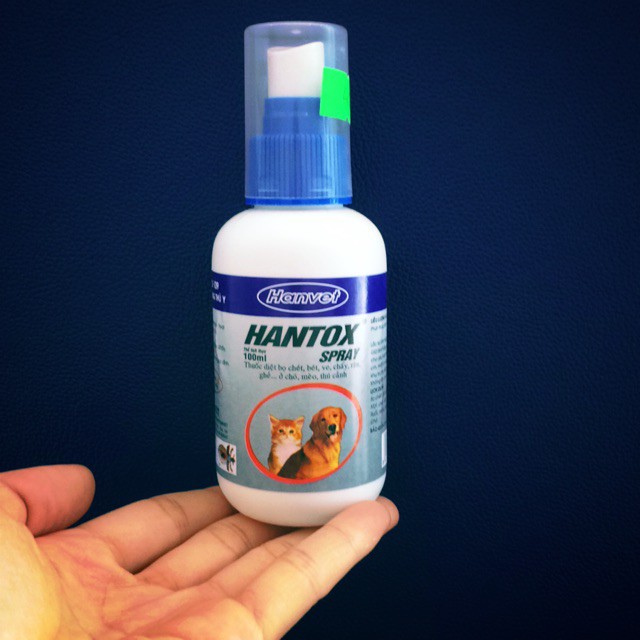 Hantox - Spray 100ml Xịt Ve Ghẻ Bọ Chét Chó Mèo