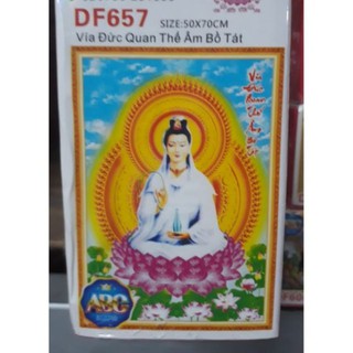 Tranh đính đá phật bà quan âm df657 cm