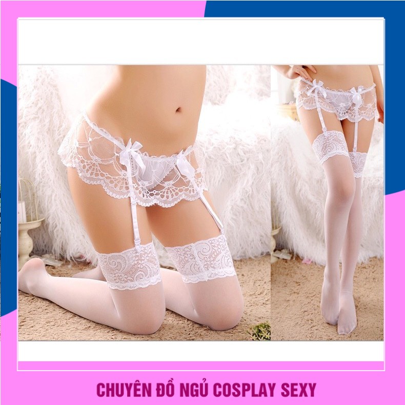 Phụ kiện Cosplay siêu bắt mắt - Thắt lưng ren quyến rũ sexy gợi cảm + tất gối ren quyến rũ | BigBuy360 - bigbuy360.vn