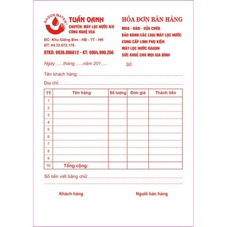 Hóa đơn bán hàng, giấy ship hàng, khổ a5 thiết kế theo yêu cầu
