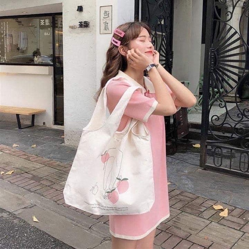 Túi quai tròn Đào hồng H2T688