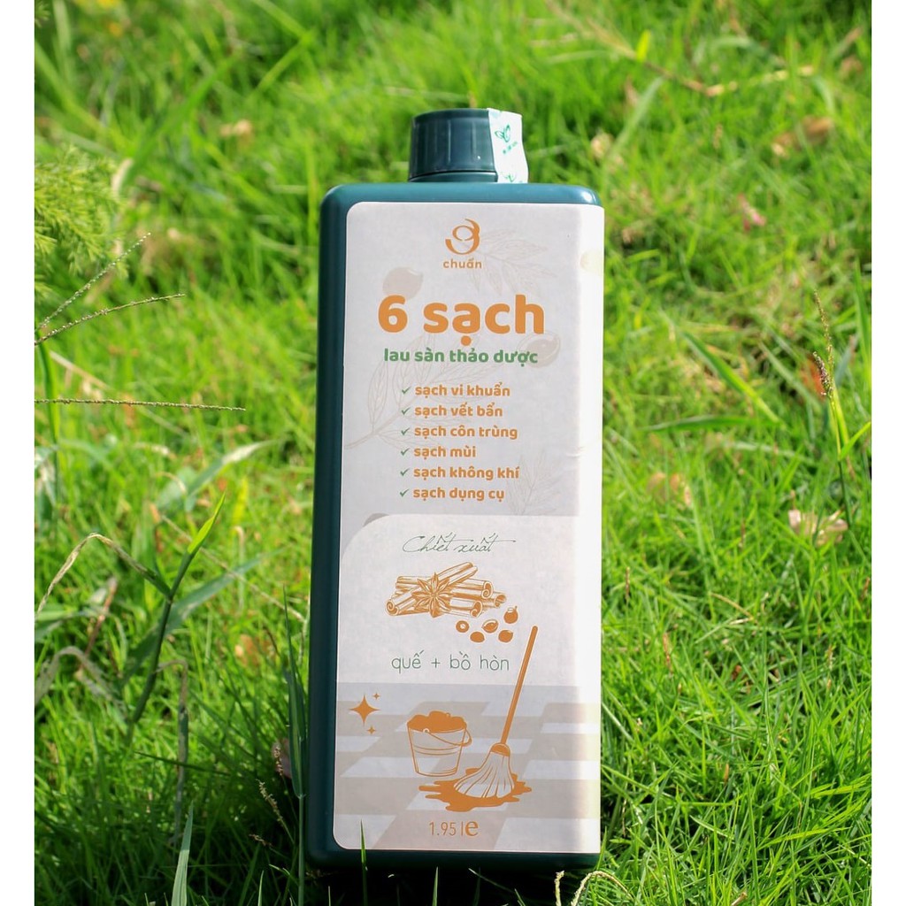 Nước lau sàn thảo dược 6 SẠCH AN THÁI HƯNG bồ hòn tinh dầu quế sả chanh đuổi kiến muỗi côn trùng diệt khuẩn