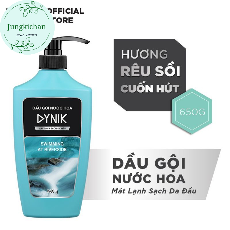 Dầu Gội Nước Hoa Nam Dynik Mát Lạnh Sạch Da Đầu 650g