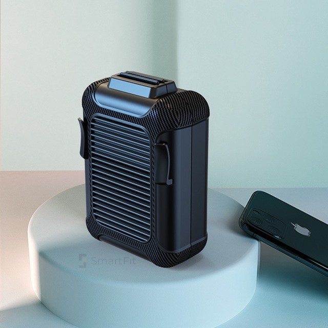 Quạt đeo thắt lưng đeo cổ mini kiêm sạc dự phòng siêu bền bỉ 12H - Chém văng cơn nóng