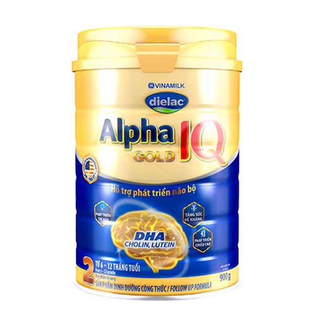 Sữa Bột Vinamilk Dielac Alpha Gold IQ Step 2 - Hộp Thiếc 900g