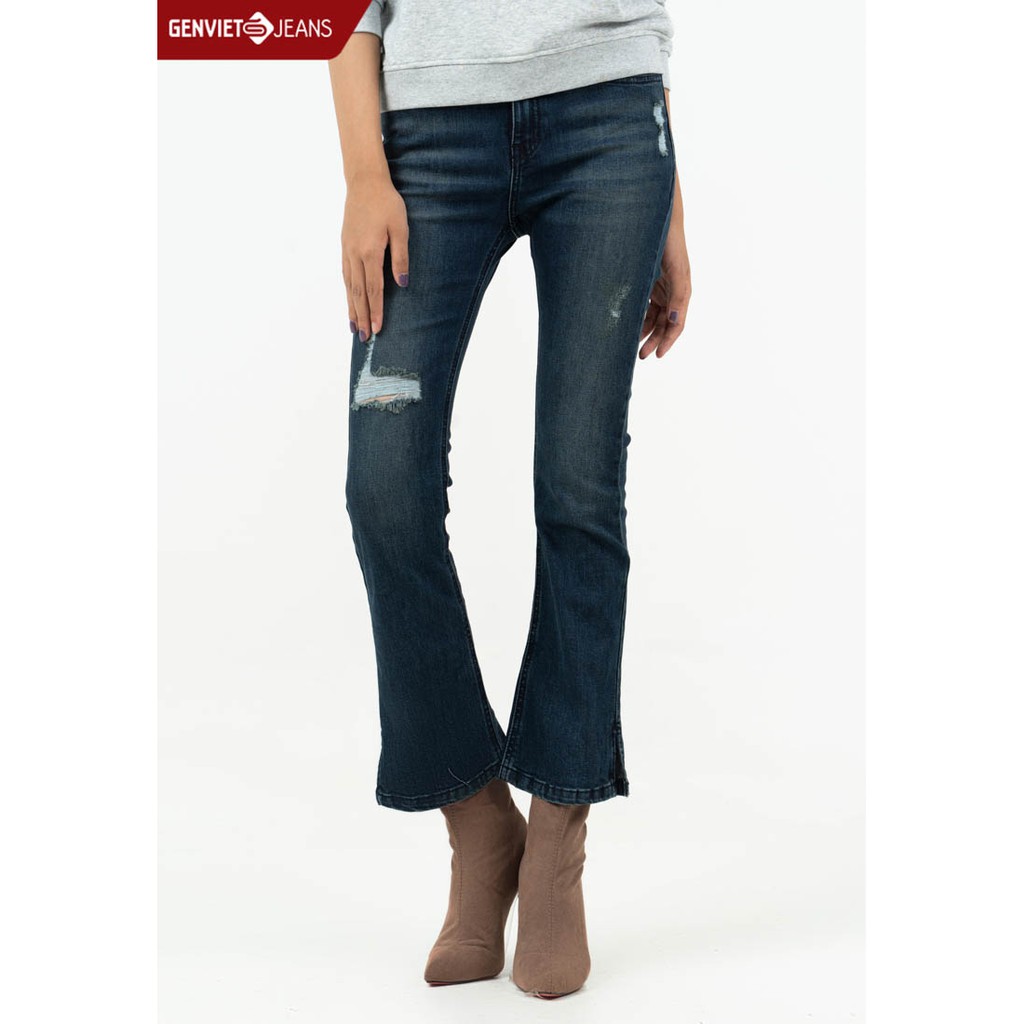 Quần dài Jeans ống vảy Nữ XQ110J771 GENVIET