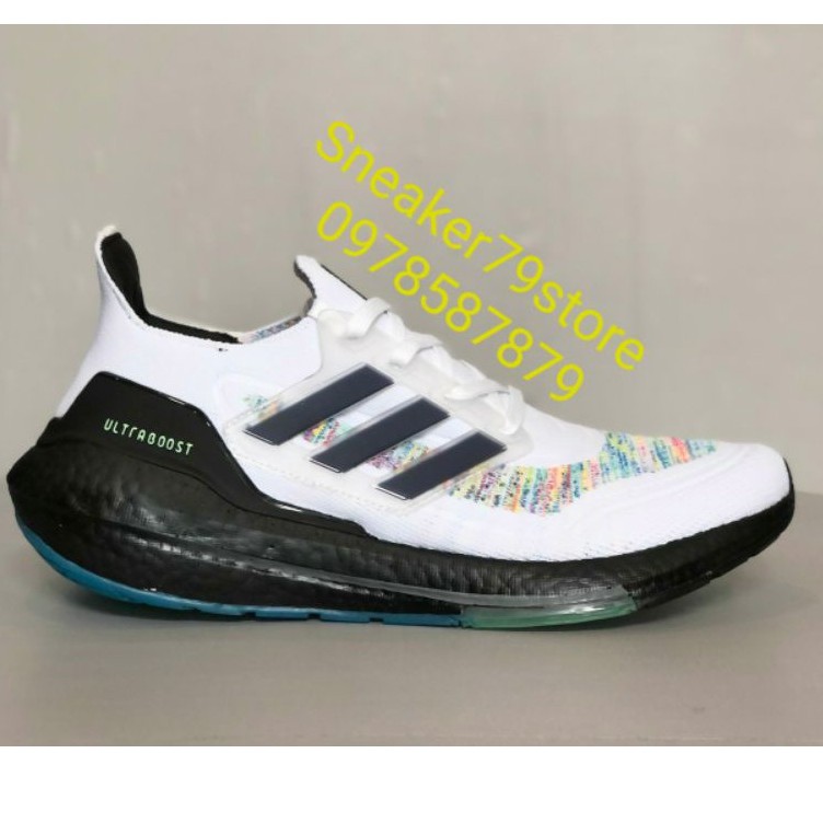 Giày Adidas UltraBoost 21 White Screaming Green art : GZ3194 Limited Men [FullBox - Chính Hãng Auth - Hình Ảnh Thực]