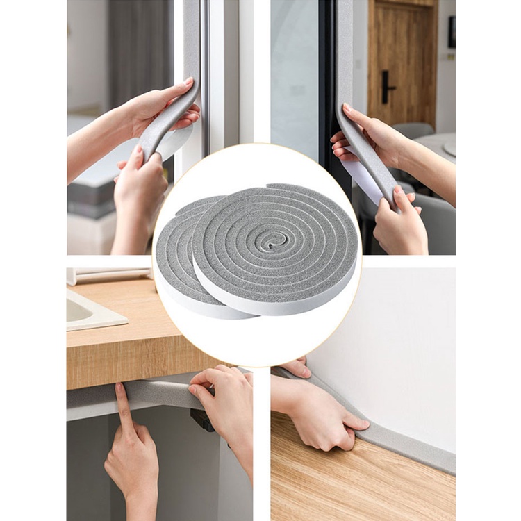 Hot! Băng Keo Xốp Dán Viền Cửa/Cửa Sổ Cách Âm Chống Ồn Chống Thấm Nước 2M