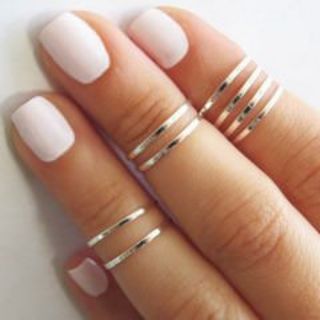 Nhẫn MiDi Bạc Trơn 1 Chiếc làm theo yêu cầu của khách