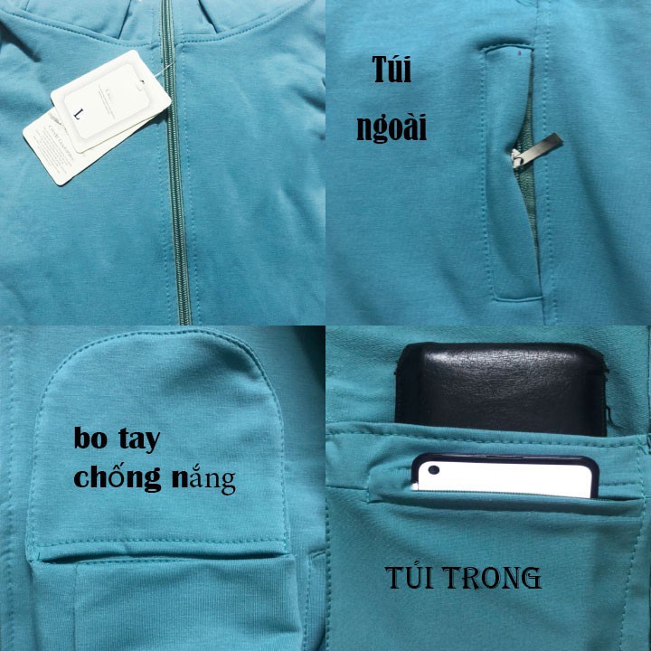 ÁO KHOÁC NỮ CHỐNG NẮNG CAO CẤP, CÓ TÚI TRONG VẢI COTTON MỊN MÁT- AOKHOACNU212