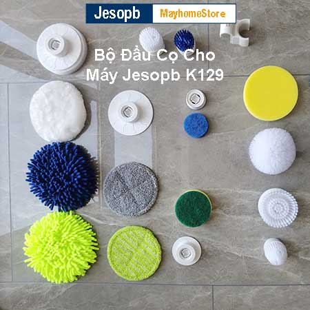 Bộ 8 Đầu Cọ (bán rời) Lắp Cho Máy cọ máy chà bàn chải làm sạch vệ sinh nhà tắm không dây Jesopb K129 Pin 4000mAh