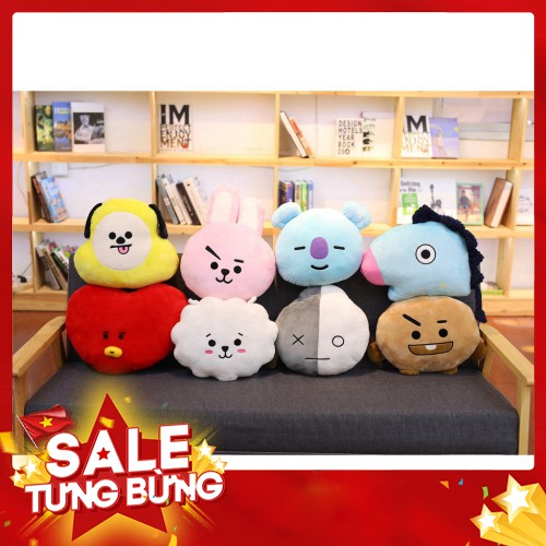 Chuyendokpop  Gấu bông BT 21 gối ôm gấu BTS dễ thương phụ kiện thần tượng CẢM ƠN ĐÃ TIN TƯỞNG ỦNG HỘ