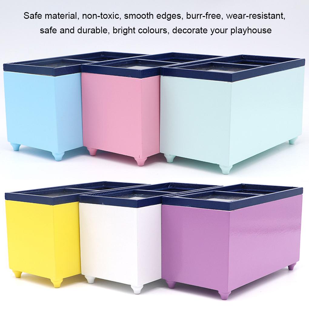 Tủ Lạnh Mini Bằng Nhựa Tỉ Lệ 1: 12 Trang Trí Nhà Búp Bê