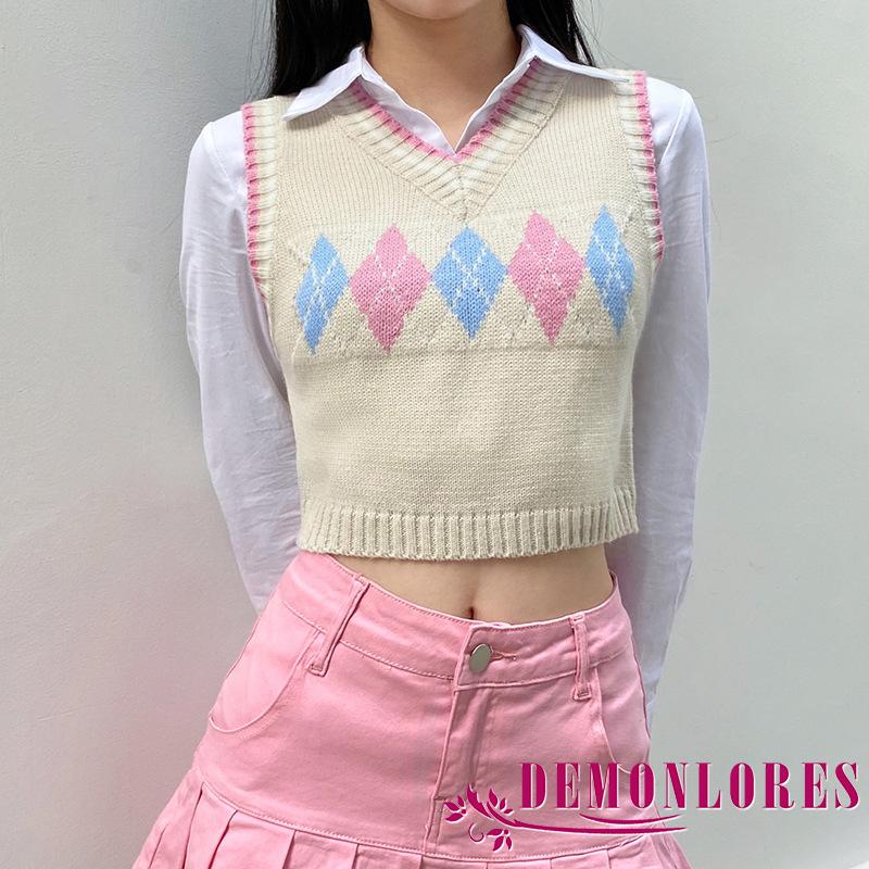 Áo len không tay hở eo thiết kế đáng yêu dành cho nữ | BigBuy360 - bigbuy360.vn