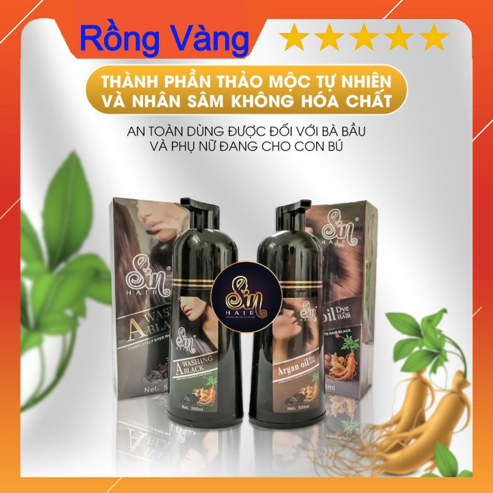 Dầu Gội Thảo Dược Phủ Tóc Bạc Nhân Sâm Sin Hair