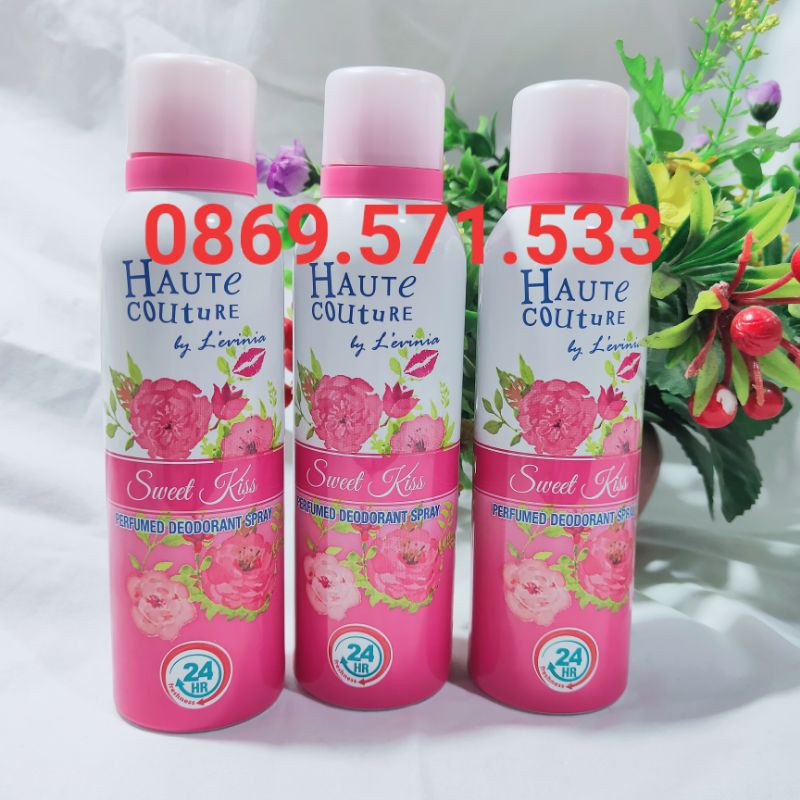 Haute couture hồng xịt khử mùi toàn thân 150ml