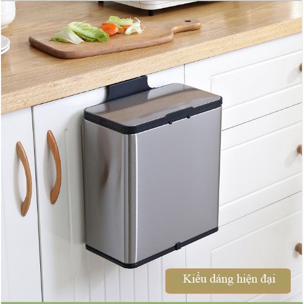 Thùng rác inox cao cấp treo tủ bếp  G45