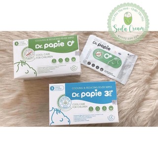 Khăn lau hạ sốt Dr.Papie 0M+ (5 tờ)