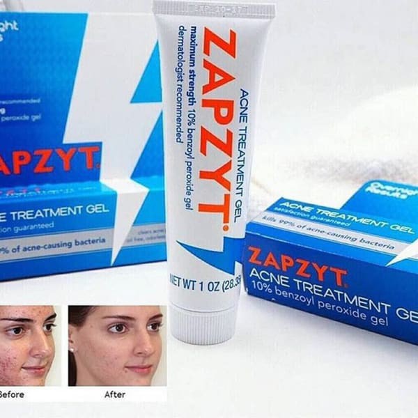Kem Chấm Mụn Zapzyt Maximum Strength 10% Benzoyl Peroxide Acne Treatment Gel