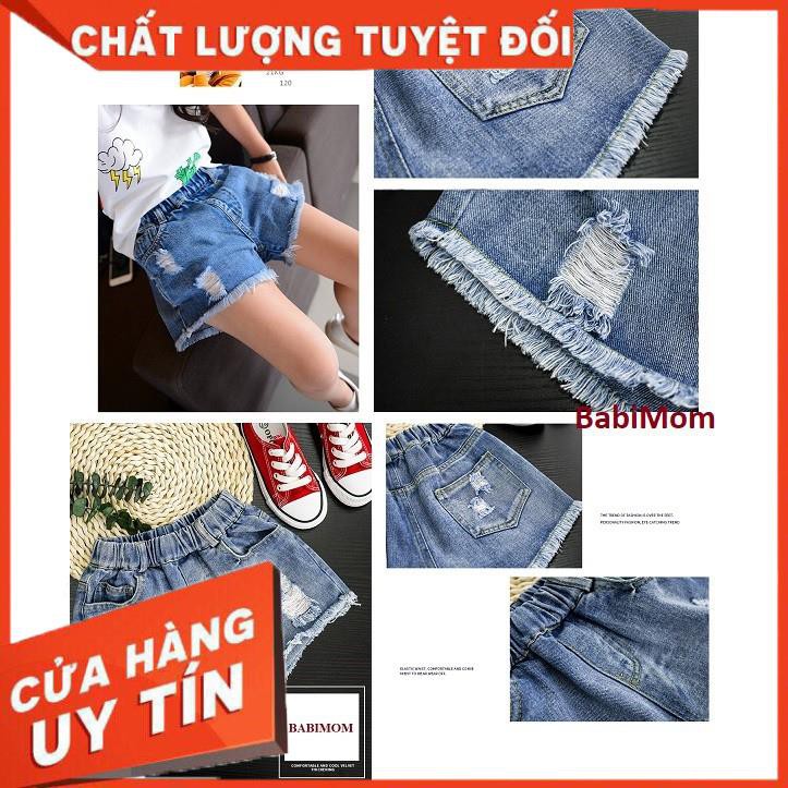 {FREE SHIP} Quần Sooc bò mài rách size nhí đại cho bé 12kg - 26kg