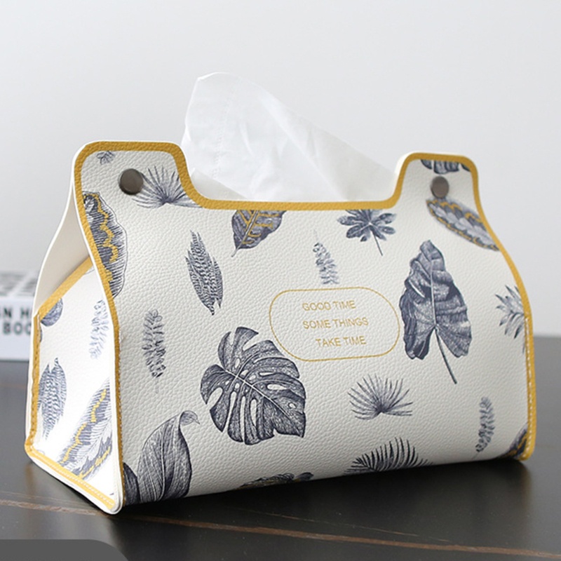 Hộp Đựng Khăn Giấy Bằng Da PVC 2022 Hình Chữ Nhật Sắp Xếp Gọn Gàng Cho Nhà Ở / Văn Phòng