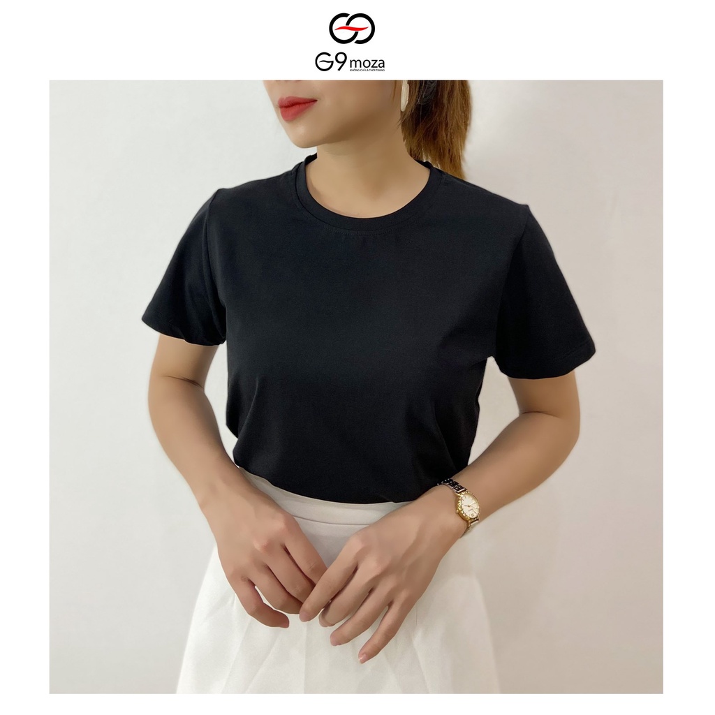 Áo thun G9moza phông trơn nữ tay cộc dáng basic | BigBuy360 - bigbuy360.vn