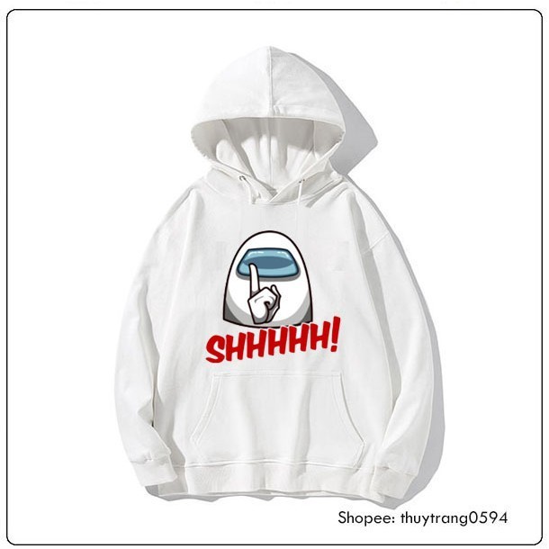 Áo Hoodie game Among US màu đen và trắng đẹp | BigBuy360 - bigbuy360.vn