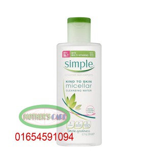 Nước tẩy trang kiềm dầu Simple Kind To Skin Micellar Cleansing Water 200ml