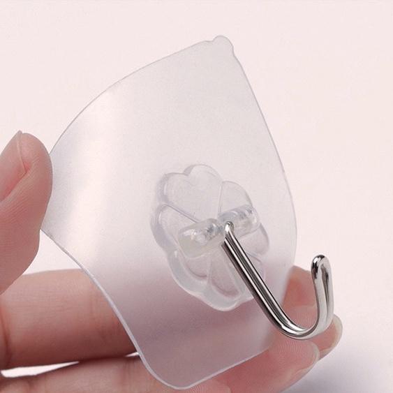 Móc Dán Tường Siêu Dính Treo Đồ Trong Suốt Chịu Lực Tốt