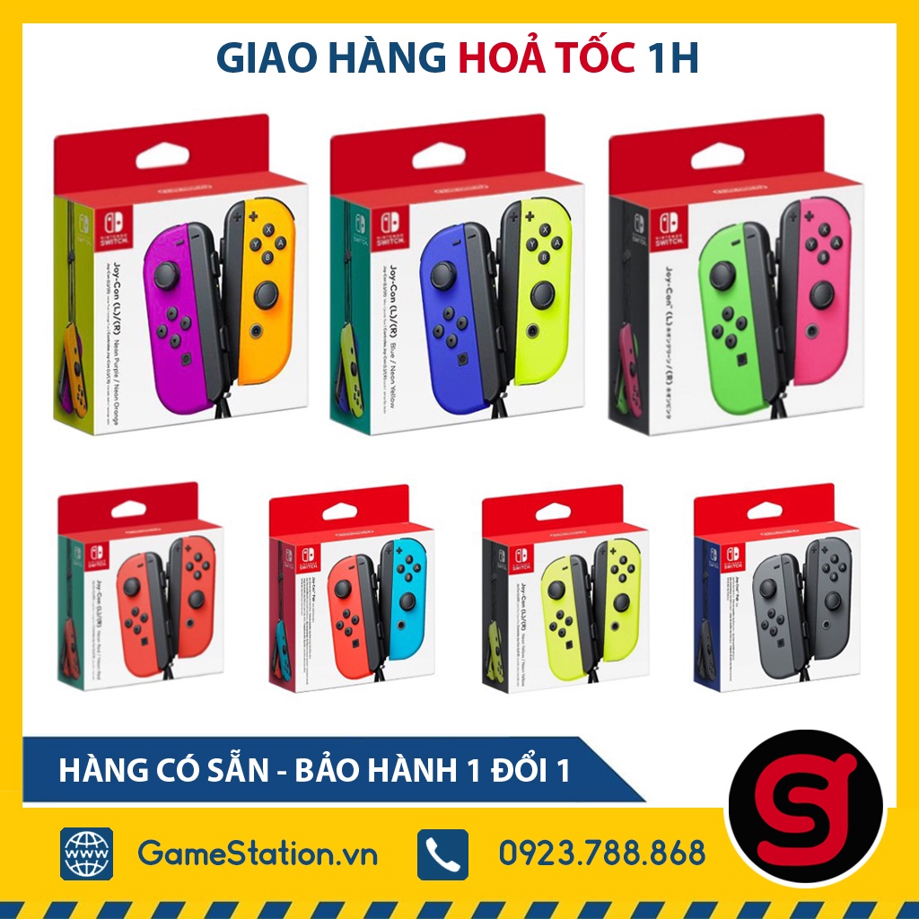 [Mã 2611DIENTU500K hoàn 7% xu đơn 300K] Tay Cầm Nintendo Switch Joy-Con Mới Full Box - Nhiều Màu