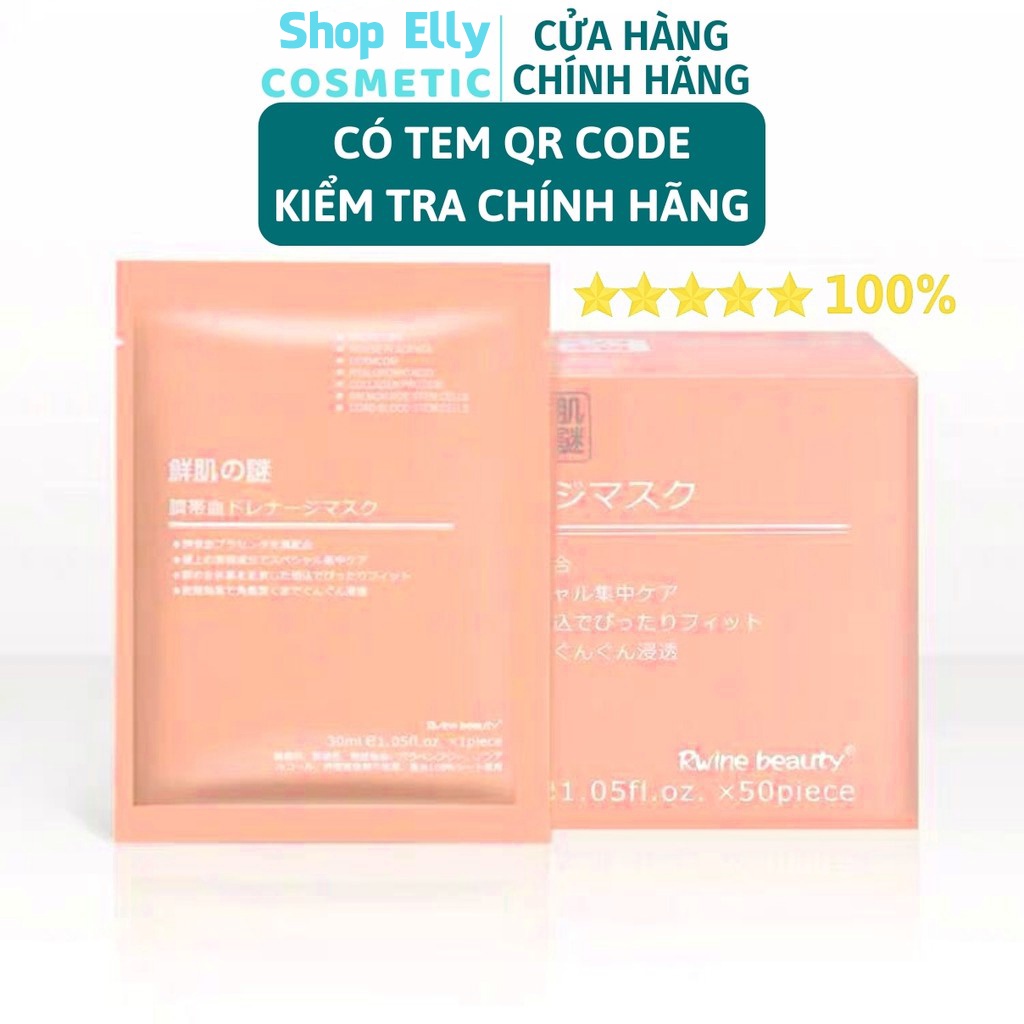 Mặt nạ nhau thai cừu cuống rốn tế bào gốc Nhật Bản Rwine Beauty dưỡng da, cung cấp độ ẩm, tái tạo collagen