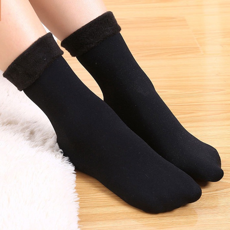 Set 5 Đôi Tất Nhung Mềm Mại Giữ Ấm Mùa Đông Cho Nữ