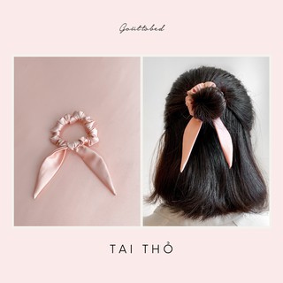 Scrunchies cột tóc nơ Goûttobed Lụa Satin Silk (nhiều màu)