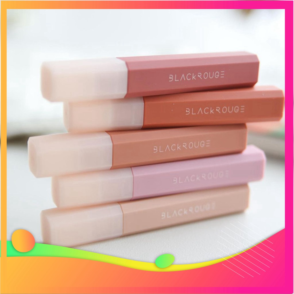 Son kem background black rouge half n half water velvet handmade hv01/02/03/04/05 màu cam cháy, đỏ g