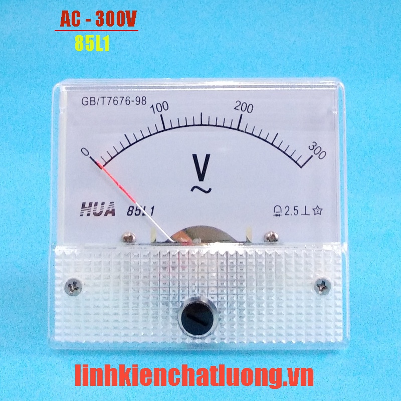 Vôn kế cơ AC 300V 85L1 đo áp 0-300V chính hãng HUA