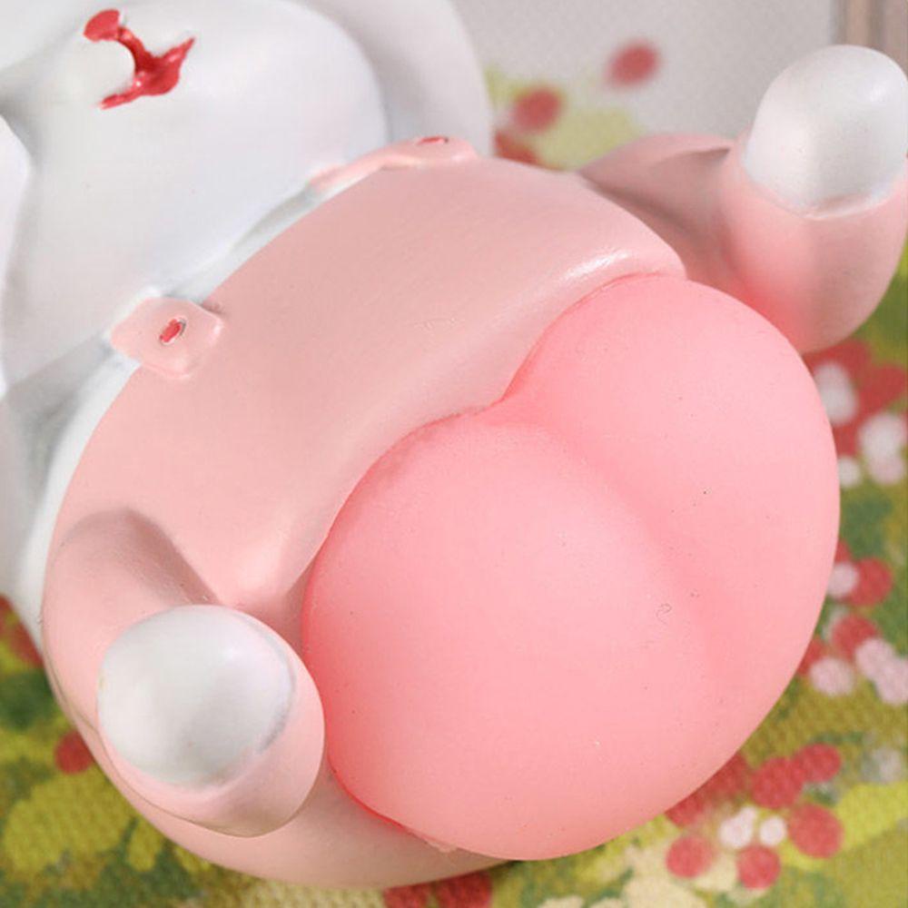 YIYU Đồ trang trí Thỏ Con Bằng Nhựa Resin Dễ Thương Dùng Trang Trí Bàn Làm Việc
