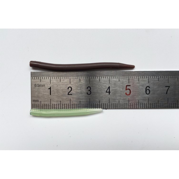 Set 50 phụ kiện nối móc câu cá chống rối màu nâu nhạt 37mm 54mm