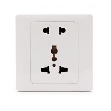 Ổ cắm 2 chấu, dùng cho chấu tròn và dẹt và ổ cắm đa tiêu chuẩn, 10A 250V Simon Series 50 51080