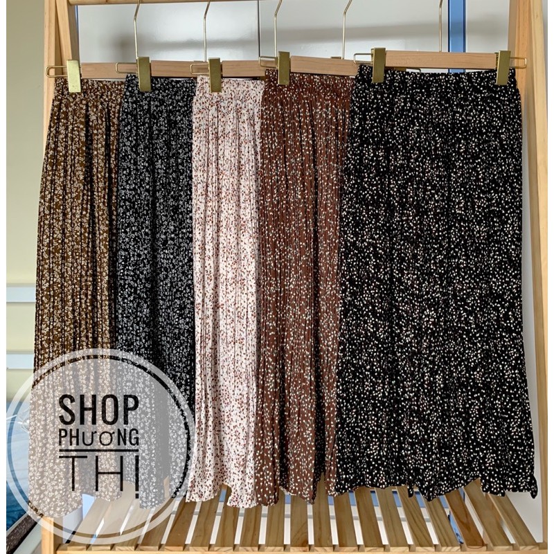 Chân váy hoa nhí xếp li hàng Quảng Châu (hàng sẵn) | BigBuy360 - bigbuy360.vn