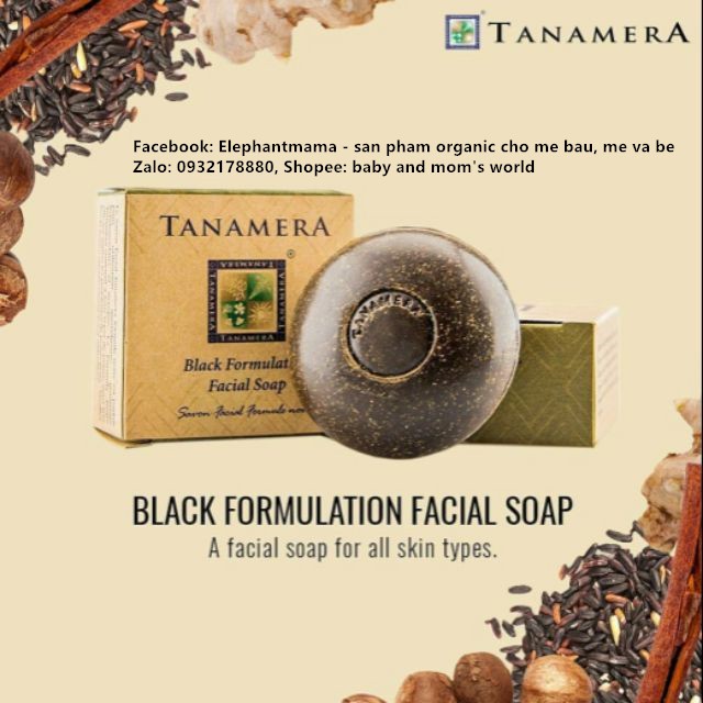 Xà bông nghệ đen rửa mặt TANAMERA cho da dầu và mụn