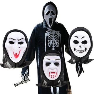 Mặt nạ ma halloween/hóa trang cosplay sát nhân/ghost/- mặt nạ ghost face hóa trang halloween có vải trùm đầu