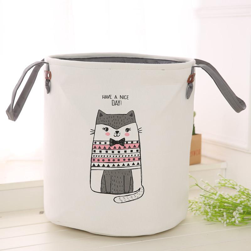 Giỏ đựng đồ chơi cho bé, túi đựng đồ đa năng hình thú có quai xách 36x38cm