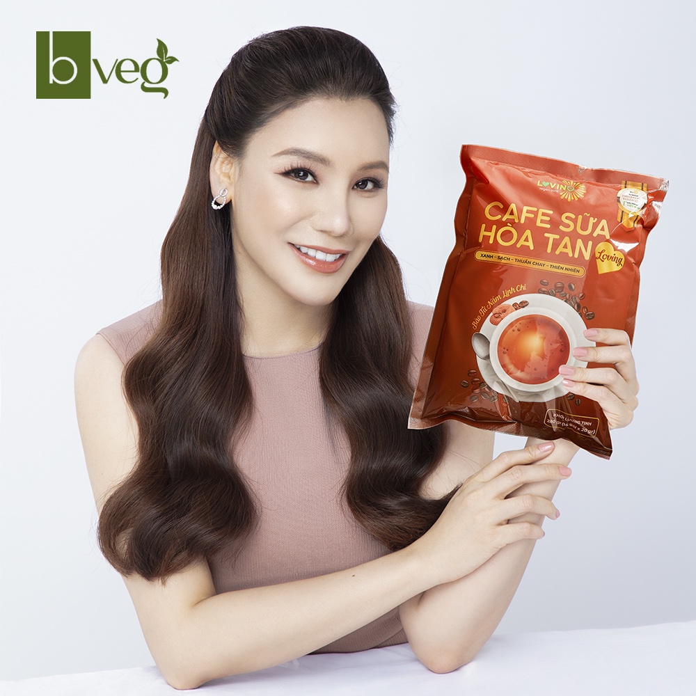 Cà phê sữa thuần chay Loving [vegan instant coffee] chứa bào tử nấm Linh Chi tốt cho sức khỏe | BigBuy360 - bigbuy360.vn