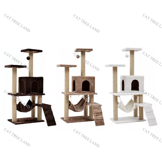 TRỤ CÀO MÓNG  CHO MÈO BẰNG GỖ 530 - NHÀ CÂY CHO MÈO CÀO MÓNG, ĐỒ CHƠI MÀI MÓNG CHÓ MÈO