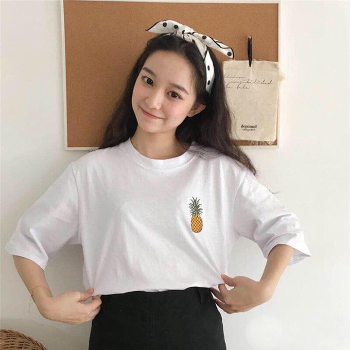Áo Thun Nữ Unisex Nhiều Màu In Logo Trái Thơm ATN5621 - Market King
