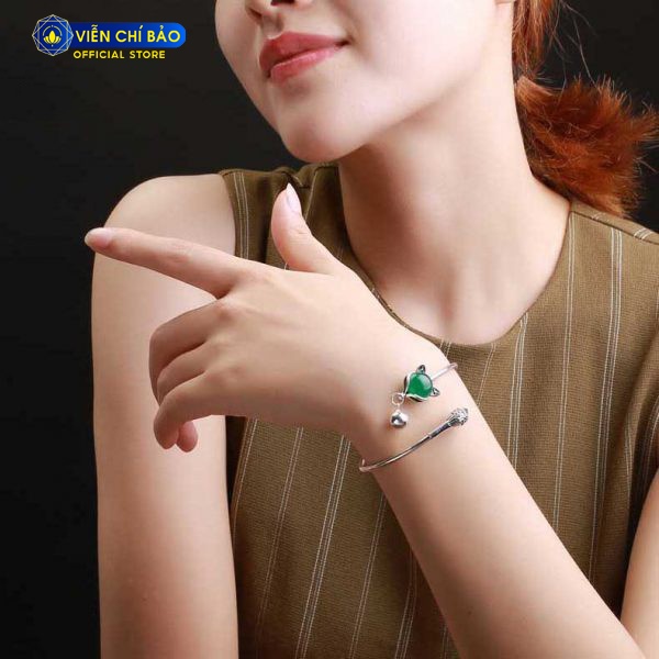 Lắc tay nữ hồ ly cửu vỹ thiên hồ đính đá bạc thời trang phụ kiện trang sức nữ Viễn Chí Bảo L000056