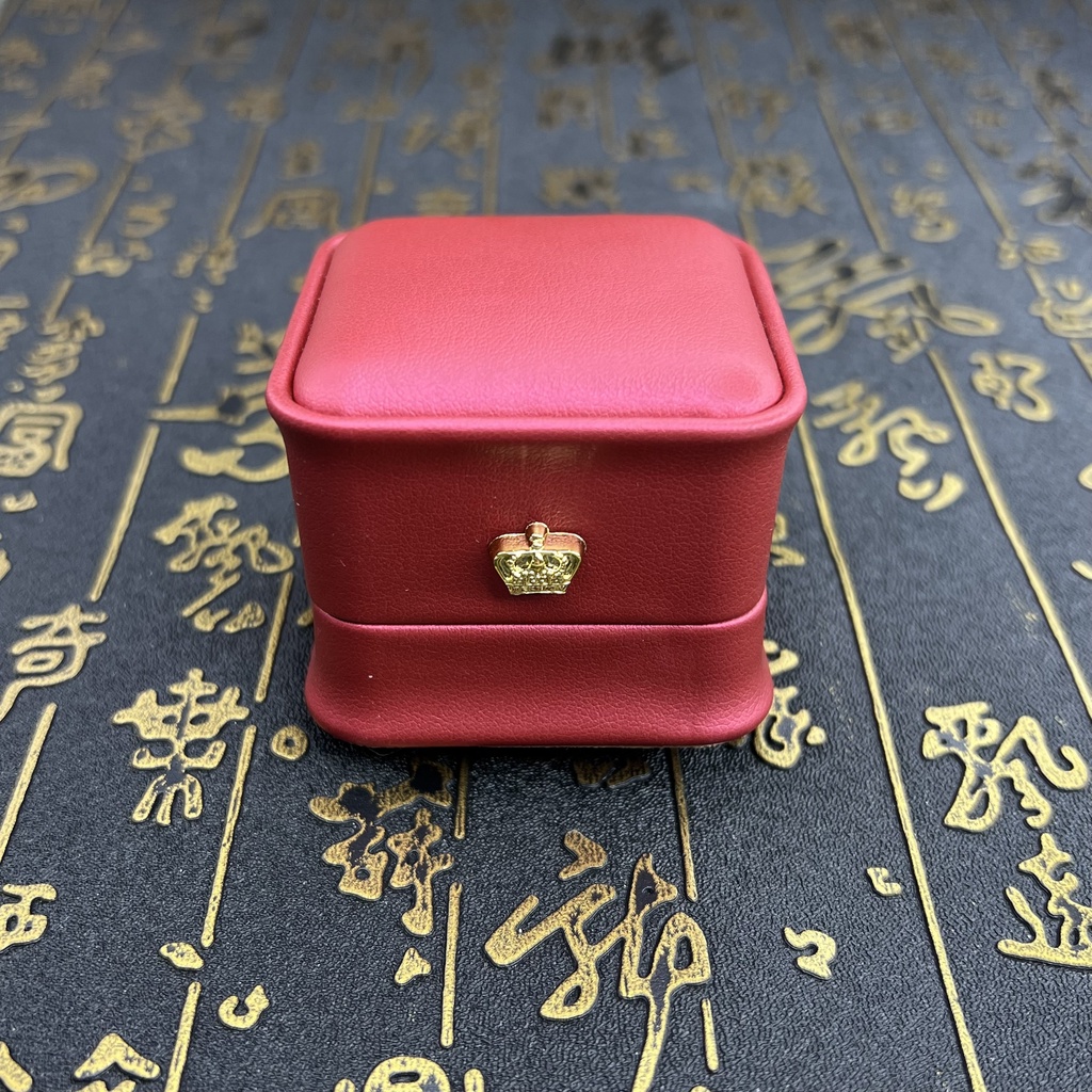 Hộp nhẫn da đỏ hồng, chất liệu da sang trọng, phục vụ tặng quà, tặng nhẫn