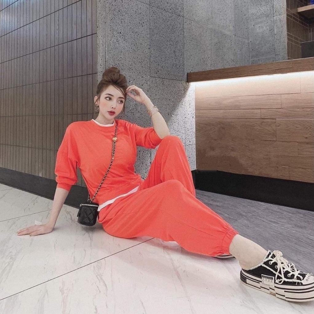 Đồ Bộ Nữ FOUR331 Đồ Bộ Thu Đông Chất Cotton Cao cấp 4 Màu Size 40KG - 80KG | BigBuy360 - bigbuy360.vn